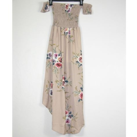 LAST ONE!! Floral Cold Shoulder Maxi Dress - Picture 6 of 7